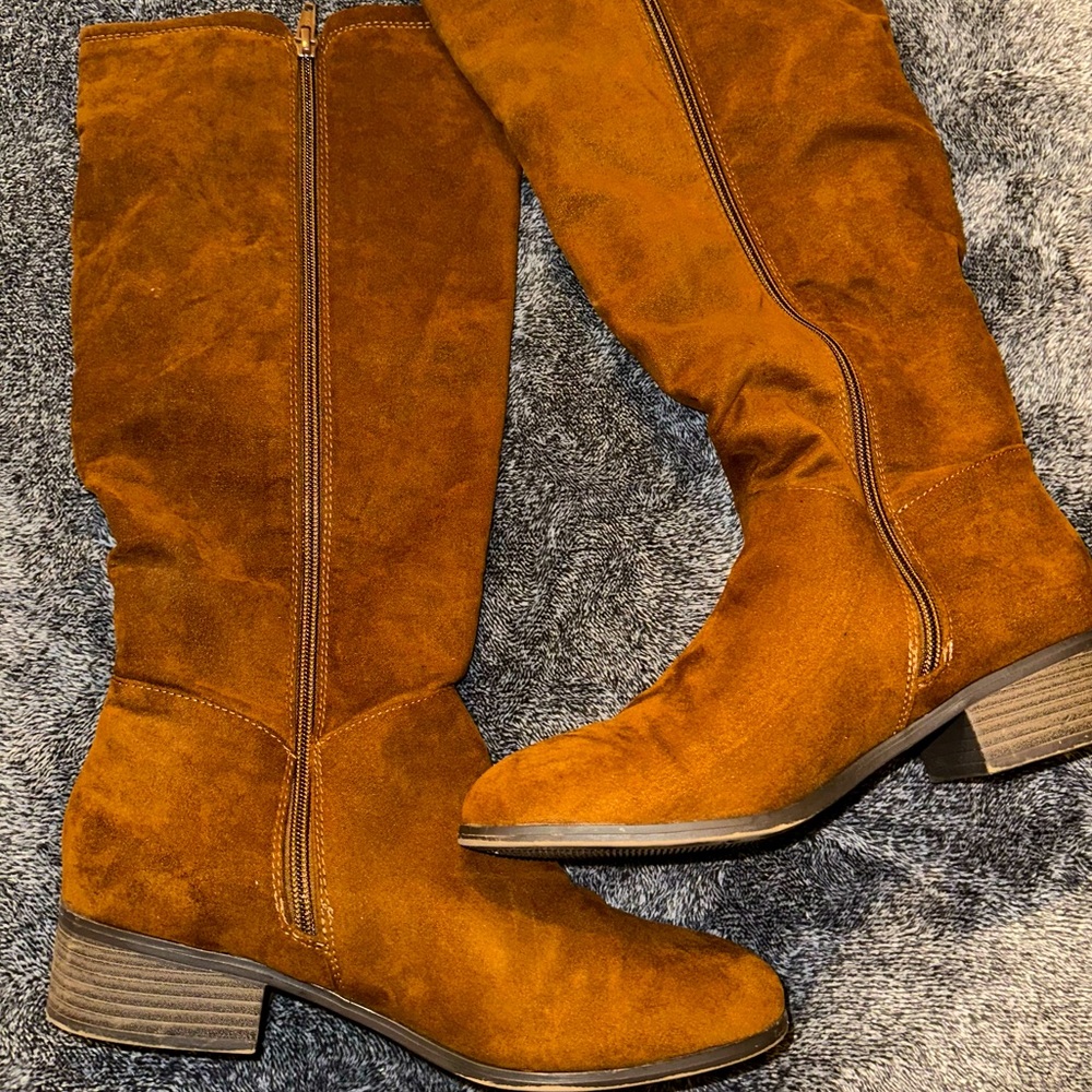 Target - brown suede like knee high boots